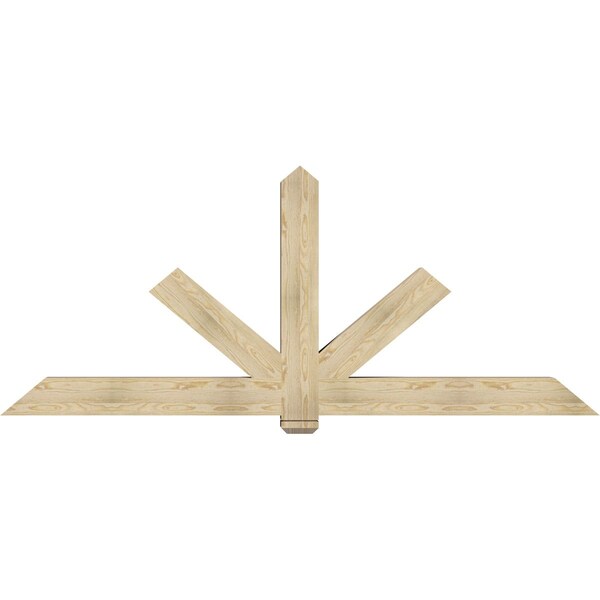 Ekena Millwork Kennewick Rough Sawn Timber Gable Bracket, Douglas Fir, 96"W x 40"H x 6"D x 6"F, 10/12 Pitch GBW096X40X0606KEN00RDF - main
